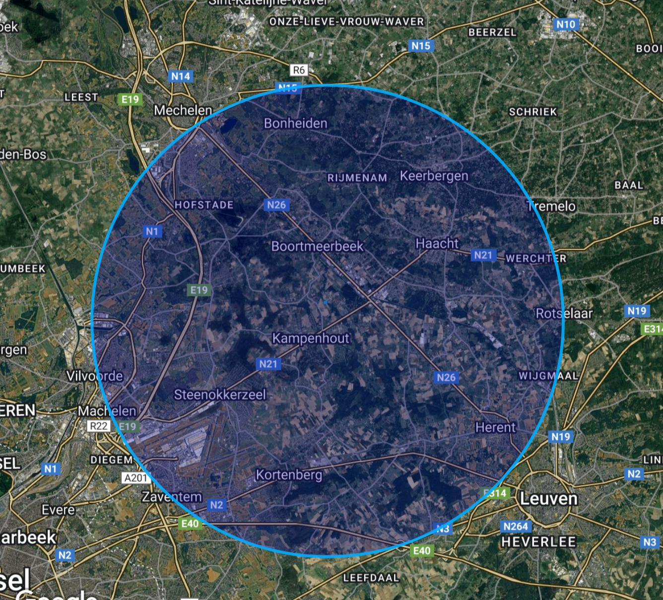 Foto met bereik gratis levergebied